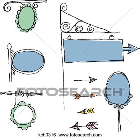Store signs and arrows View Large Illustration Stock Illustration - Store signs and arrows. Fotosearch