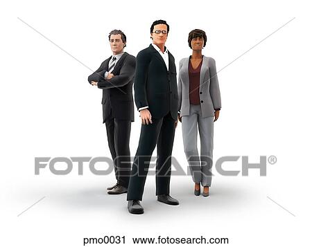 Clip Art - Three business people. Fotosearch