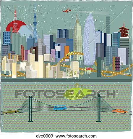 Stock Illustration - Tokyo, Japan. Fotosearch
