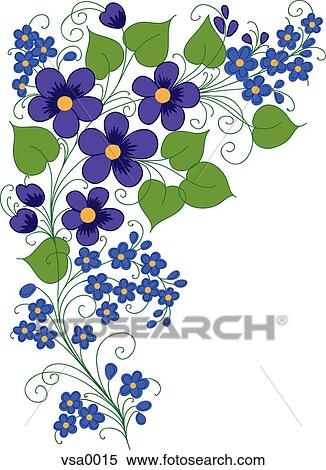 Stock Illustration - Violet flowers. Fotosearch
