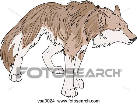 wolf View Large Illustration Stock Illustration - wolf. Fotosearch