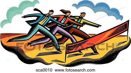 Clipart - corporate competition. Fotosearch