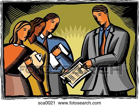 Clip Art - office staff. Fotosearch
