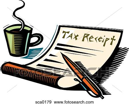 Stock Illustration - tax receipt. Fotosearch