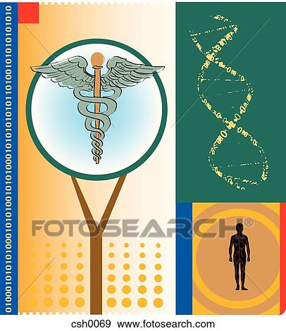 caduceus and human body View Large Illustration Stock Illustration - caduceus and human body. Fotosearch
