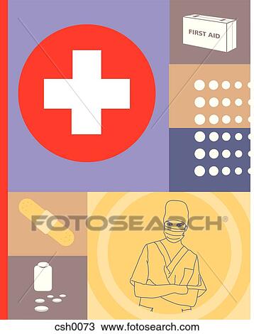 first aid View Large Illustration Drawing - first aid. Fotosearch