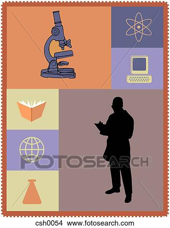 Research View Large Illustration Stock Illustration - Research. Fotosearch
