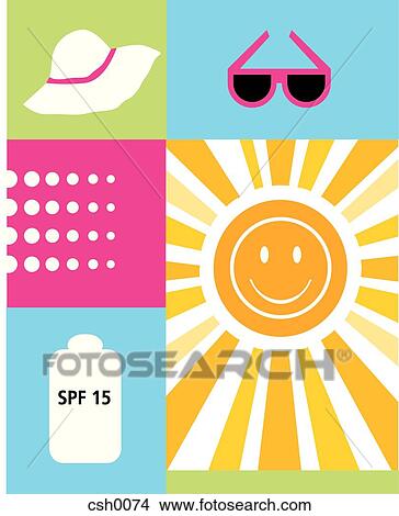 Stock Illustration - sunscreen. Fotosearch