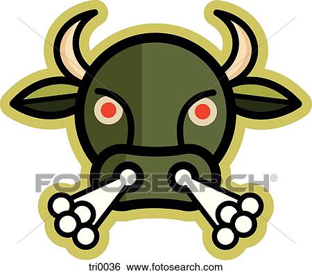 angry bull View Large Illustration Stock Illustration - angry bull. Fotosearch