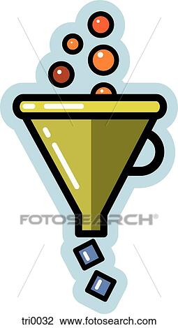 Drawing - funnel. Fotosearch