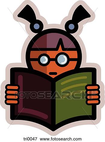 Stock Illustration - learning to read. Fotosearch