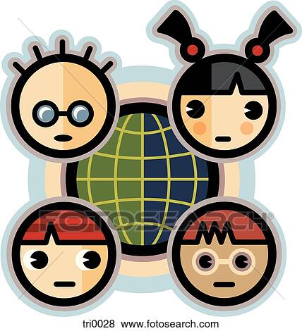 Stock Illustration - multicultural. Fotosearch