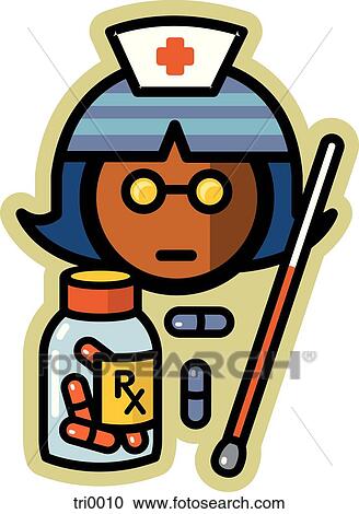 Clipart - nurse back to health. Fotosearch
