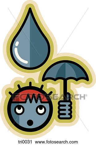 rain View Large Illustration Clip Art - rain. Fotosearch