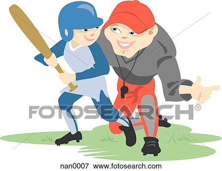 Stock Illustration - baseball coach. Fotosearch