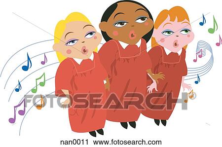 children's choir View Large Illustration Clip Art - children's choir. Fotosearch