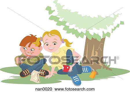 Clipart - lunchtime. Fotosearch