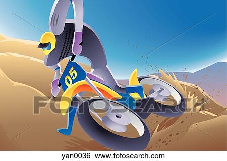 Stock Illustration - extreme dirtbiking. Fotosearch
