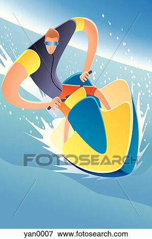 Stock Illustration - jet ski. Fotosearch