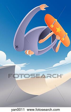 skater View Large Illustration Clip Art - skater. Fotosearch