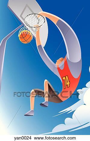 Stock Illustration - slam dunk. Fotosearch