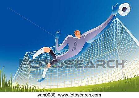 soccer goalie View Large Illustration Clipart - soccer goalie. Fotosearch