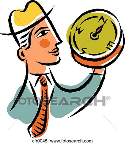 man holding a compass View Large Illustration Stock Illustration - man holding a compass. Fotosearch