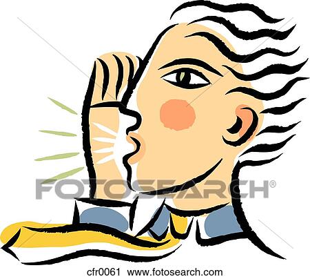 Clip Art - man shouting. Fotosearch