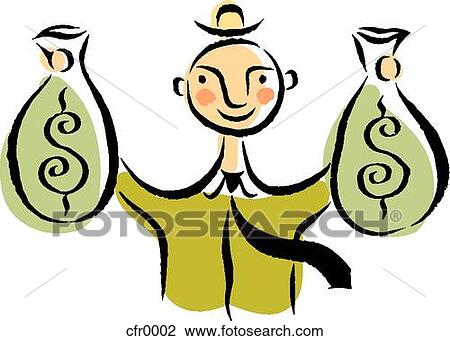 money bags View Large Illustration Drawing - money bags. Fotosearch