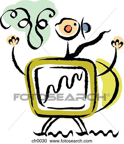 monitor man View Large Illustration Clipart - monitor man. Fotosearch