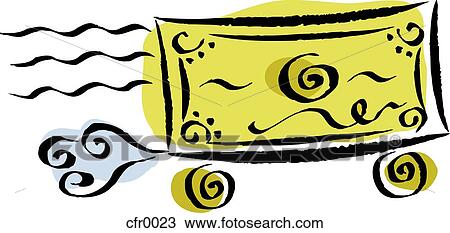 Drawing - moving money. Fotosearch