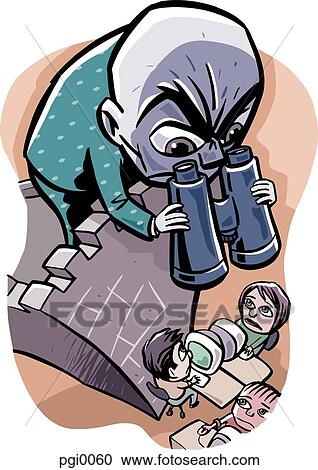 Clipart - Big Brother's watching. Fotosearch
