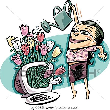 buying flowers online View Large Illustration Stock Illustration - buying flowers online. Fotosearch