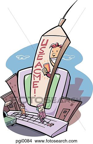 Stock Illustration - e-commerce web site. Fotosearch