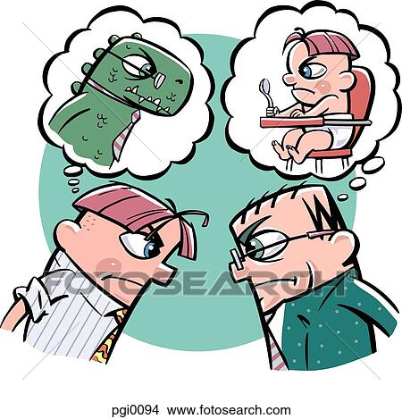Stock Illustration - seniority at work. Fotosearch