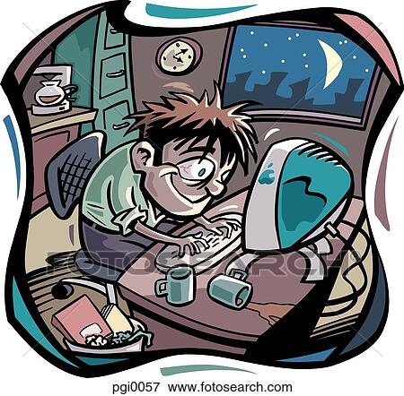 Stock Illustration - workaholic. Fotosearch
