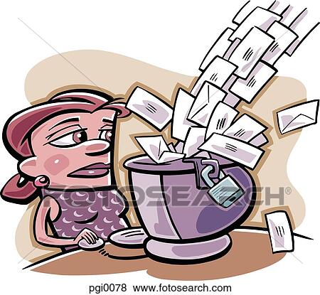 working woman checking her email View Large Illustration Stock Illustration - working woman checking her email. Fotosearch