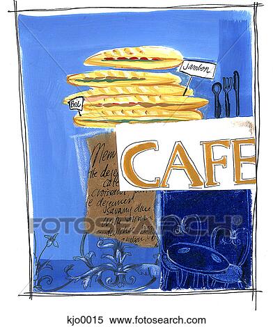 Stock Illustration - café panini. Fotosearch
