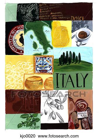 Clipart - italy vignettes. Fotosearch