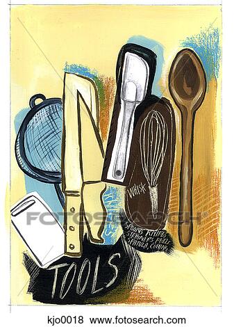 kitchen tools View Large Illustration Stock Illustration - kitchen tools. Fotosearch