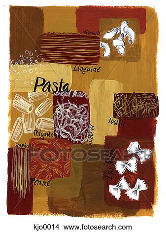Stock Illustration - pasta montage. Fotosearch