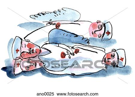 Stock Illustration - Burnt out nurses. Fotosearch