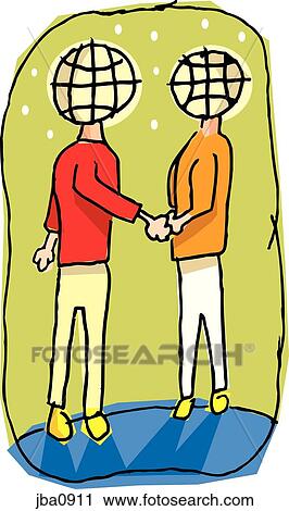 Clip Art - connected, internet, technology, people. Fotosearch