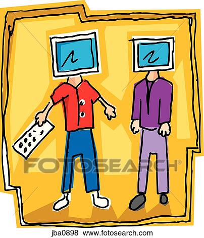 connected, internet, technology, people View Large Illustration Stock Illustration - connected, internet, technology, people. Fotosearch