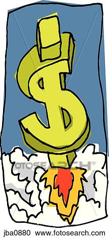 dollar sign rocket View Large Illustration Clipart - dollar sign rocket. Fotosearch