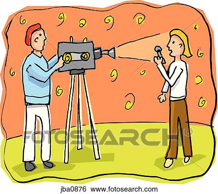 Stock Illustration Of News Reporter Jba0876 Stock Illustration Of News Reporter Jba0876