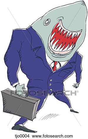 Stock Illustration - businessman shark. Fotosearch