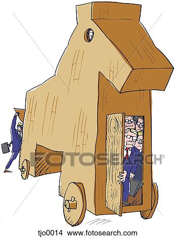 Stock Illustration - trojan horse. Fotosearch