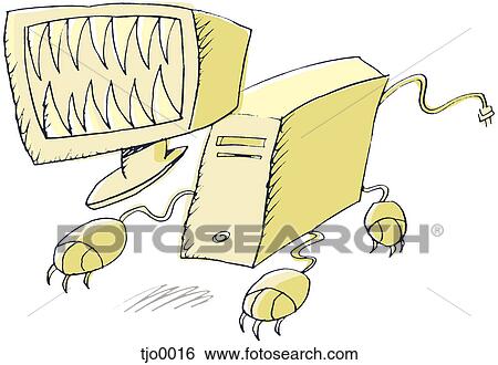 vicious computer View Large Illustration Stock Illustration - vicious computer. Fotosearch