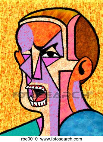 Clipart - angry man. Fotosearch